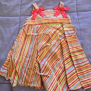 2T Summer Rainbow Colorful Dress